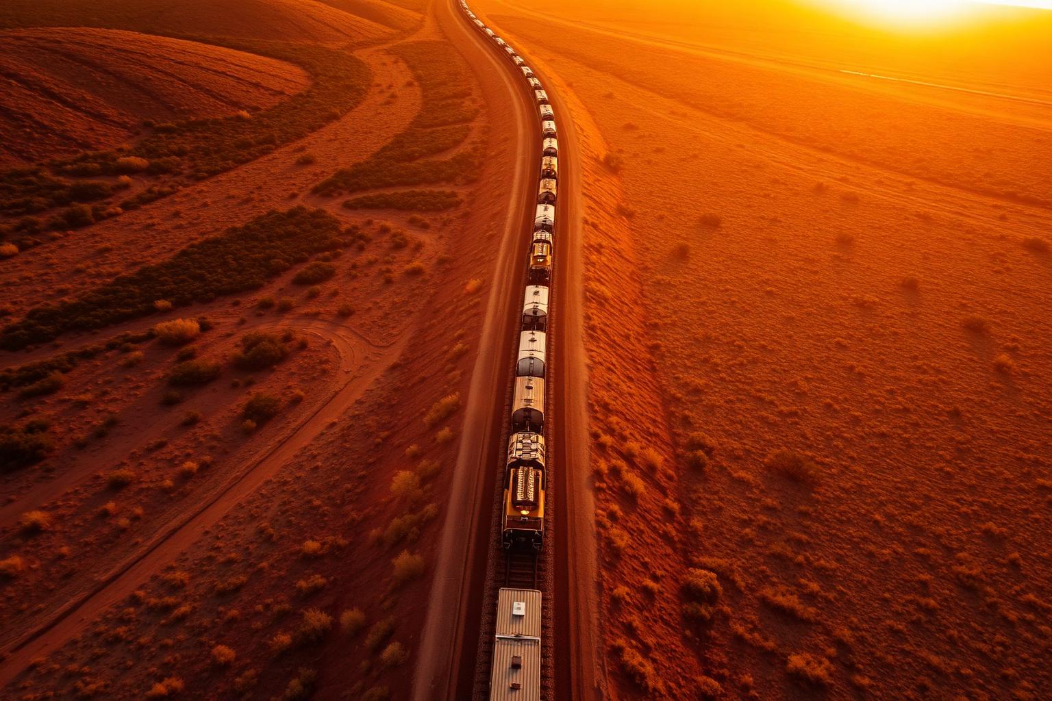 Aerial view of Australian rail